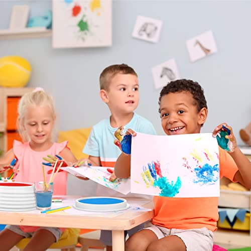 Aodaer 13 Pack Large Craft Ink Pad Round Fingerprint Ink Pad Rainbow Diy Washable Painting Card Stamps For Kids Rubber Stamps Scrapbook Diy Projects #TOP5