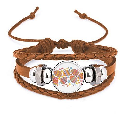 Bracelet en cuir avec œuf coloré le cadeau parfait pour le festival de Pâques