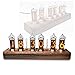 Produktbild Enwebalay Nixie Tube Clock, Led-Uhr Steuerung Massivholzschale Automatische Helligkeitsanpassung, Vacuum Tube Kupfer-Touch-Taste,Black Walnut
