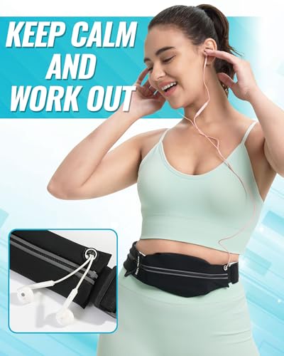 MOCOCITO Laufgürtel für Handy, Lauftasche, Hüfttasche für Jogging, Sport Jogging Gürtel, Running Belt, Fitnessgürtel, Handytasche, Geeignet für Mobiltelefone verschiedener Modelle und Größen(Schwarz)