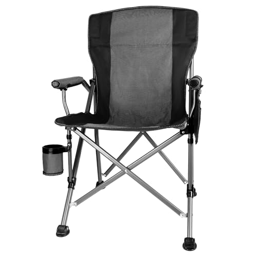 Anmiro Folding Camping Chair with Cup Holder and Storage Bag, Heavy Duty Support 400 LBS, Oversized...