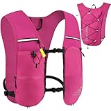 ONETOALL Chaleco Running Hombre Mujer, Ligero Mochila Hidratacion Trail Running, Ajustable Chaleco para Correr con Silbato y Reflectante para Ciclismo Senderismo Deporte Maratón