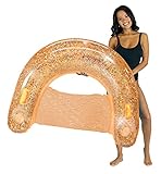 Mango Glitter Sun Chair Jumbo 48" Inflatable Pool raft by PoolCandy