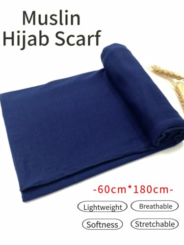 Hijab Scarf for Women Soft Muslim Hijabs Head Wrap Scarves Fashion Long Hair Shawls Stretchy Muslin Headscarf3