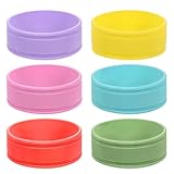 6 PCS Silicone Baby Bottle Labels for Daycare, Bottle Labels Daycare Reusable, Reusable Writable Baby Bottle Label for Write Name/Date Label, Anti-Slip Water Bottle Name Bands for Newborn