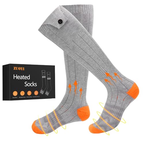 Heated socks with rechargeable battery and 4 heat levels
