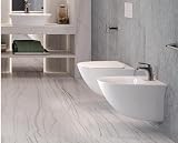 Sanitari sospesi Rak Ceramics serie SENSATION salvaspazio cm 48 vaso, bidet, copriwater soft-close - Bianco Lucido