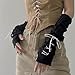 2pcs Y2k Harajuku Long Fingerless Gloves, Arm Warmers Women, Soft and Comfortable, Elastic, Fashionable and Versatile, for Daily Wear, Casual Gatherings, Parties, Theme Events(Black, White)