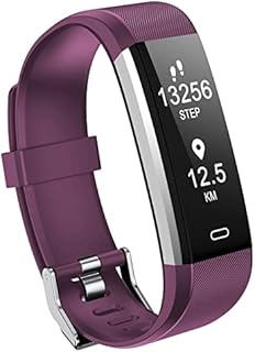Poiuzet Fitness Tracker, Activity Tracker with Heart Rate and Sleep Monitor, Waterproof Health and Step Tracker for Women Men, Calories Counter Pedometer Watch with Call & Message Alert, Purple