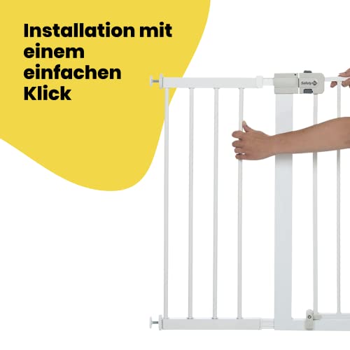 Safety 1st Easy Close Metal 28cm Gittererweiterung, kein Bohren, leicht montierbare Erweiterung zu Türschutzgitter, Erweiterung für Treppenschutzgitter ohne Bohren für Babygitter, Weiß