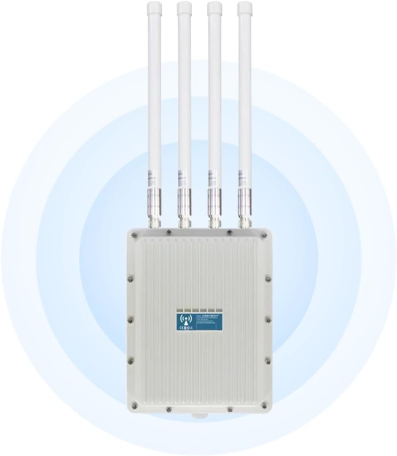 KuWFi WiFi 6 Wireless AP Router WiFi Extender Signal Booster Outdoor Indoor Long Range 360-degree omnidirectional Access Point WiFi Dual Band 1800Mbps Supports AP/Gateway/Repeater