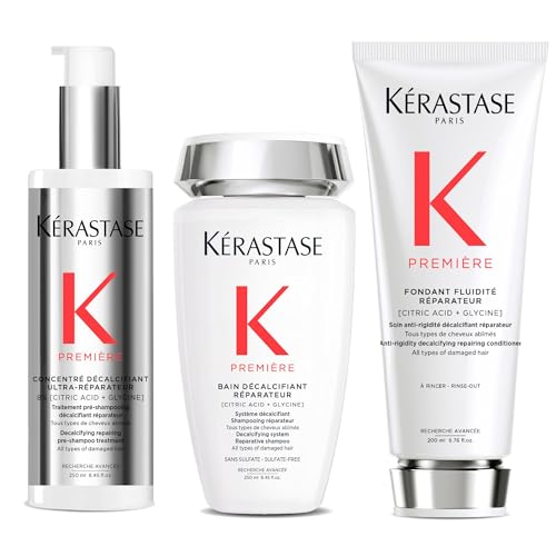 Kerastase PACK Premiere Decalcifying System Reparative Shampoo 250ml, Anti-Rigidity Decalcifying Repairing Conditioner 200ml and Decalcifying Repairing Pre-Shampoo Treatment 250ml