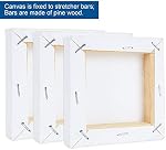 APACALI 12 ensemble Mini Panneaux de toile 6 x 6 De pouce avec des asels en bois