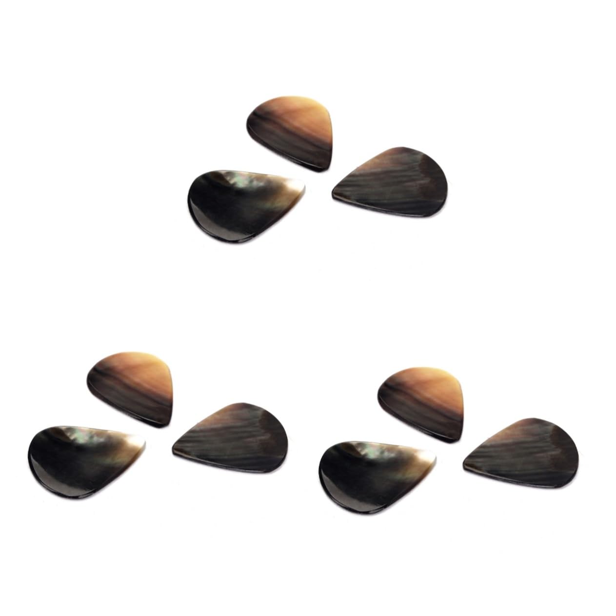 BESTonZON 9piezas Púas De Guitarra De Concha Natural Tonos De Madreperla Para Guitarra y Ukelele