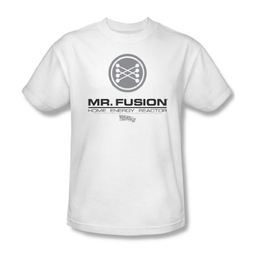 Back To The Future Ii - Mens Mr. Fusion Logo T-Shirt In White, X-Large, White
