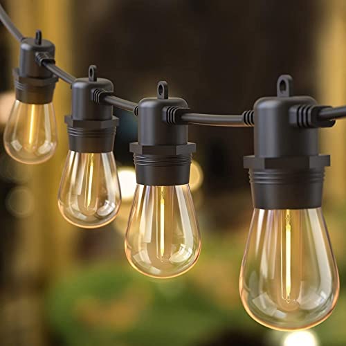 Lightnum S14 Led Outdoor String Lights 100Ft Patio Lights With 30 Shatterproof Vintage Edison Bulbs, Ip65 Waterproof Backyard Outside Hanging Lights Commercial Grade Cafe Lights For Balcony, Yard #TOP4