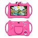 Telzeal P604 Kids Tablet 7 Inch HD Display, 6GB RAM 256GB ROM, Android 13, 3000mAh Battery, 5G WiFi, Dual Camera, Shockproof Protective Case with Handle (Pink)