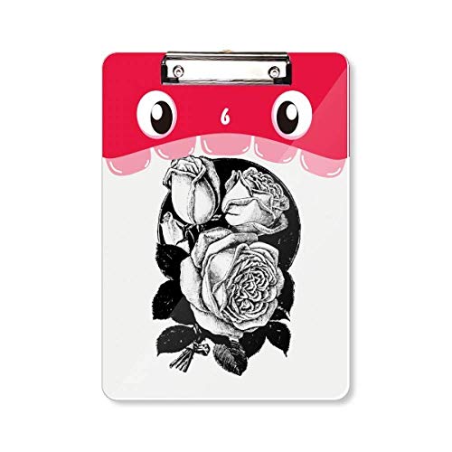 Porte-bloc à dessin A4 rose et plante idéal pour croquis en plein air