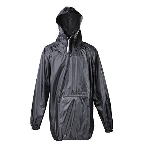 4ucycling Raincoat Easy Carry Wind Rain Jacket Poncho Coat Outdoor,Black/Green one Size,Updated Version