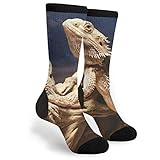Bearded Dragon Unisex Casual Socks, Funny Novelty Crazy Crew Dress Socks