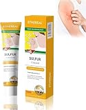 Crema antimicótica de azufre20g,adecuada para picaduras de ácaros, irritación inflamatoria de la piel, pie de atleta, psoriasis, eczema, calmante e hidratante, adecuada para pieles sensibles