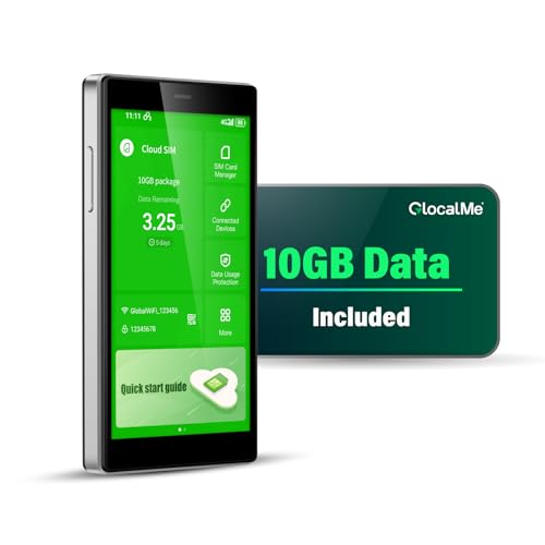 Image of GlocalMe G4 Pro 4G LTE Mobile Hotspot Device with 10GB US /CA /MX Data 30 Days, Portable WiFi Hotspot for Travel, 5 inch Touch Screen LCD Display, Dual Band High Speed Hotspot Device, SIMFREE, Pocket WiFi