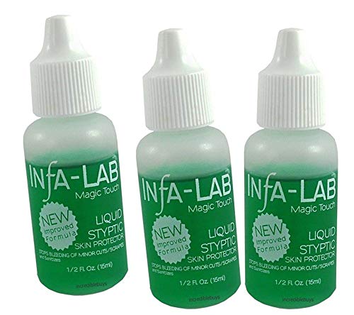 3 X NEW Magic Touch Liquid Styptic Nails Stop Bleeding Skin Antiseptic and Sanitizer size 15 ml.