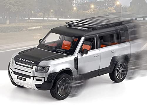Image of Diecast Metal Car Model 1 /24 Defender Toy Car for Kids, Boys & Girls, Multicolor, Pull-Back, Sound & Light, Collectible, Gift