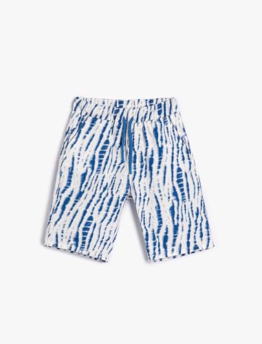 Short en coton tie-dye haut de gamme avec cordon de serrage ajusté