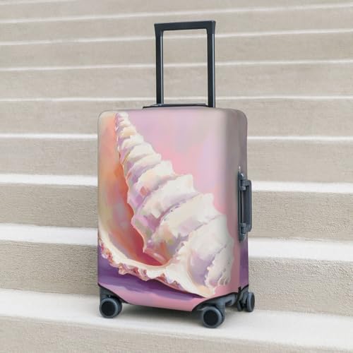 Single Conch Shell Elastic Travel Luggage Covers Dustproof Scratch-Resistant Suitcase Protector Fit 22-24 Inch 6