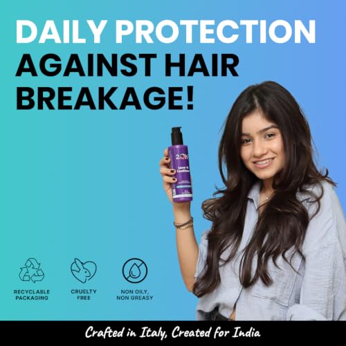 Image of 2.Oh! Italian Leave In Conditioner for Dry and Frizzy Hair | For All Hair Types | Nourishing Leave In Hair Conditioner with Panthenol and Argan Oil | Hair Serum for Dry Frizzy Hair | UV Protection (100ml)