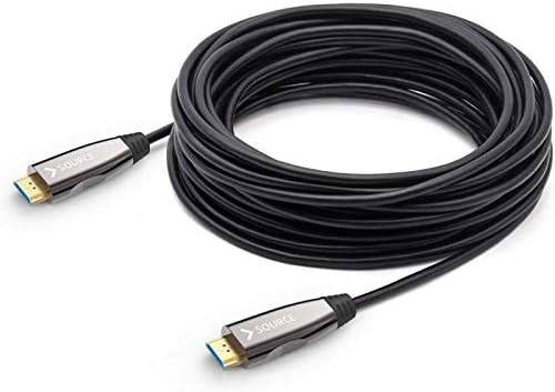 DELONG 15m Long Fiber Optic HDMI Cable Support 4K UHD 60Hz at 18.2Gbps Ultra high Speed,Support 4K UHD/HDR/HDTV/3D IMAX/Dolby Vision (30m/15m/10m Optional)
