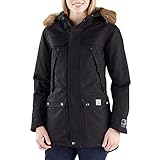 Carhartt Women's Quick Duck Sawtooth Parka, Black, Small