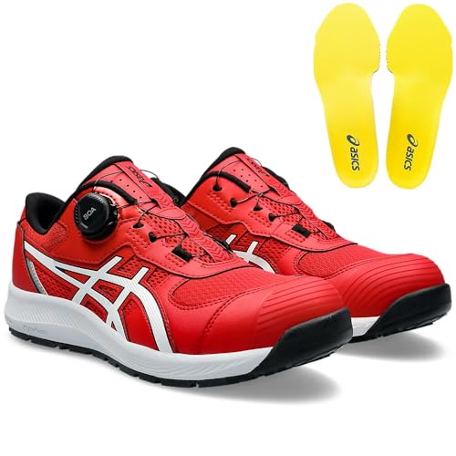 アシックス asics 安全靴 作業靴 【CP219】 BOA 1273A092 600:クラシックレッド×ホワイト 27.0cm + 取替用 インソール 【1273A008】(750:イエロー)L セット品