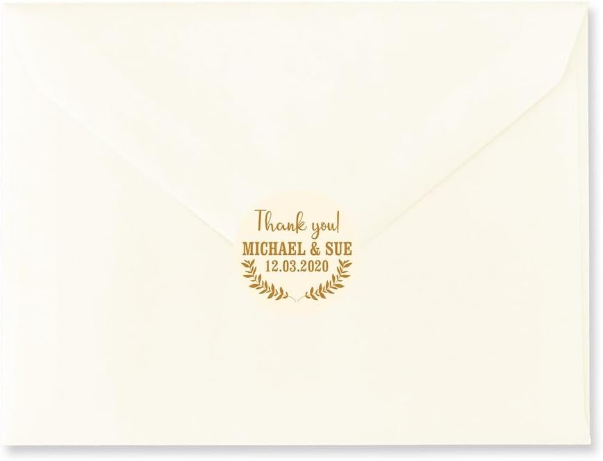 Thank You Stickers for Wedding and Bridal Shower Party 1 inch Round, Pack of 63 Labels - WED120 - Image 3