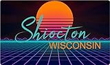Shiocton Wisconsin 4 X 2.25-Inch Fridge Magnet Retro Neon Design
