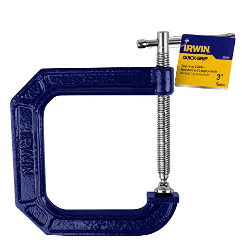IRWIN Tools QUICK-GRIP 100 Series Deep Throat C-Clamp, 3-inch by 4 1/2-inch