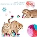 Amaxiu 1.2 in Colorful Cat Pom Pom Ball Toys, 20 Pcs Rainbow Cat Toy Balls Soft Plush Cat Ball Interactive Training Ball for Indoor Cats & Kittens