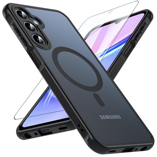 Coque Samsung Galaxy A15 5G magnétique transparente avec protection d'écran intégrée