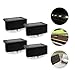 Cabilock 4pcs Waterproof LED Solar Outdoor Stair Lights, Warm White Step Pathway Lamps for Garden Yard Landscape, Solar-Powered Deck Lighting Tool
