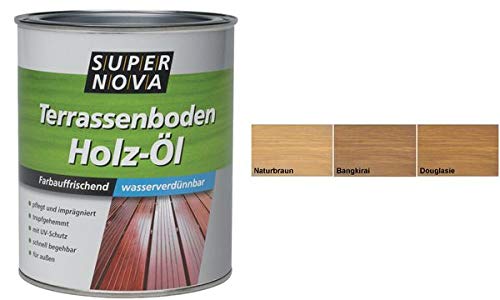 Super Nova Terrassenboden Holz Öl Seidenglänzend 750 ml, Farbe:Douglasie