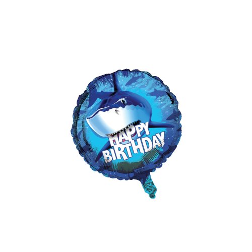 Creative Converting Shark Splash Metallic Balloon, 18-Inch (45887)