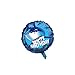 Creative Converting Shark Splash Metallic Balloon, 18-Inch (45887)