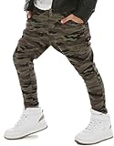 4 Taschen Dykmod Jungen Hose Hose Chino Baggy Skate hk21b 134 Camouflage