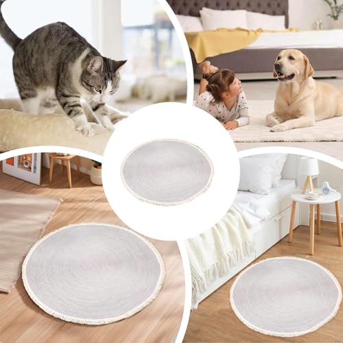Tapis rond pour les griffes des chats idéal sous la table basse du salon