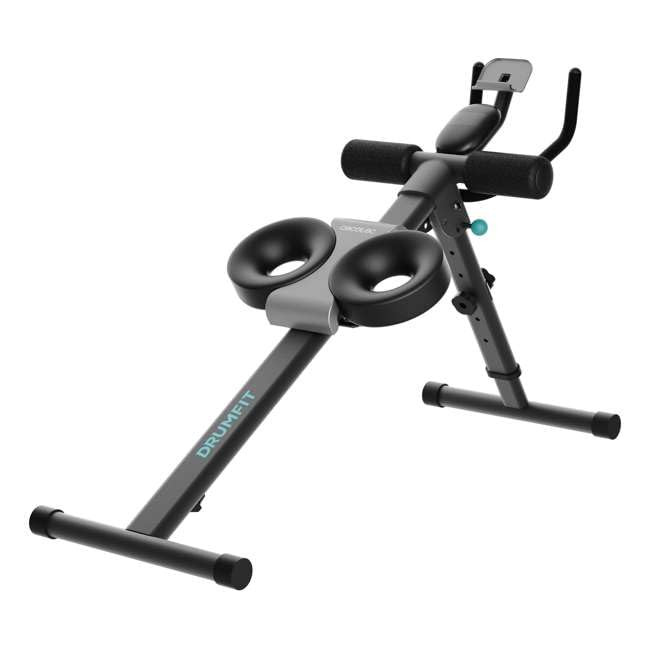 Cecotec Banco de Abdominales Plegable y Ajustable Drumfit AB Trainer. Soporte para Dispositivos...