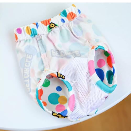 Image of Small Dog Sanitary Panties, Lace Washable Reusable Cute Puppy Panties Pet Underwear Diaper Physiological Shorts for Female Girls Dogs(Colorful Bubbles,XS)