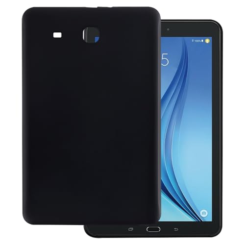 Image of OAGELIM Case Compatible with Samsung Galaxy Tab E 9.6 2015, Lightweight Soft TPU, Anti-Scratch Ultra Slim Protective Tablet Cover, Shockproof Shell Impact Resistant(Black)