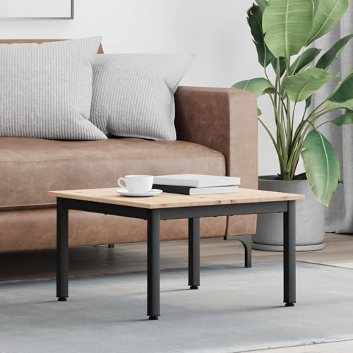 Table de salon moderne pin massif 60x60 table basse industrielle gain de place