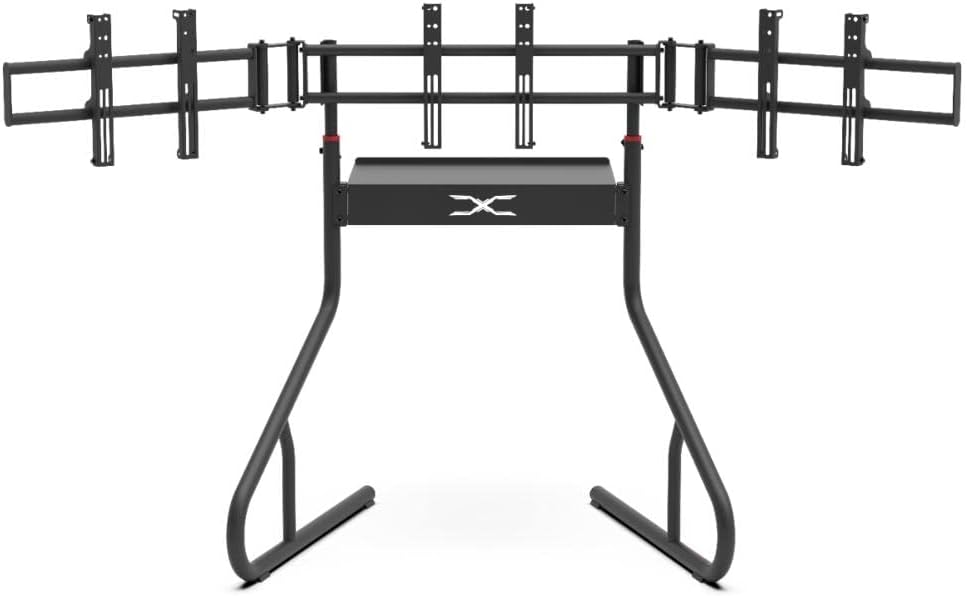 Extreme Sim Racing Triple Screen Tv Stand Add-on Upgrade With Back Tray - Fits almost all Sim Racing Rigs in the Market - Suitable for TV sizes up to 3 x 37"